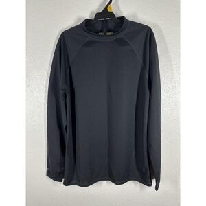 Cabelas Shirt Mens Small Black Long Sleeve Performance Raglan Crewneck Outdoor